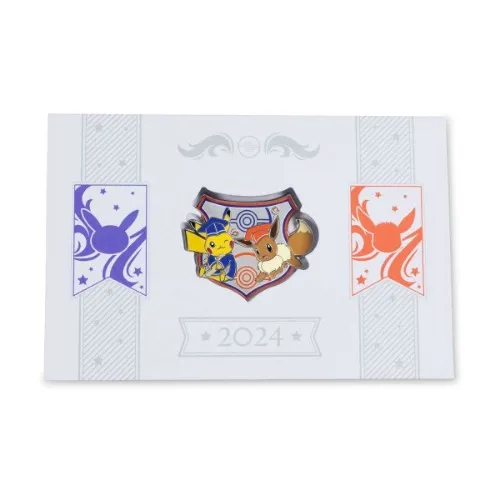Graduation Pikachu & Eevee 2024 Pokémon Pin & Greeting Card