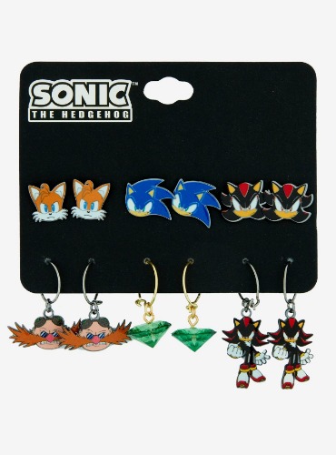 Sonic The Hedgehog Characters Earring Set