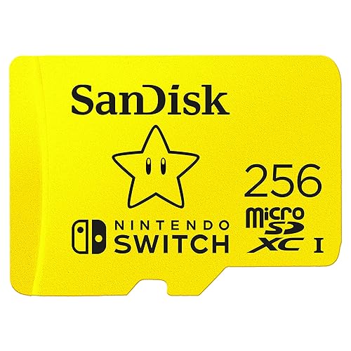 SanDisk 256GB microSDXC Card, Licensed for Nintendo Switch - SDSQXAO-256G-GNCZN - Super Mario Super Star - 256GB