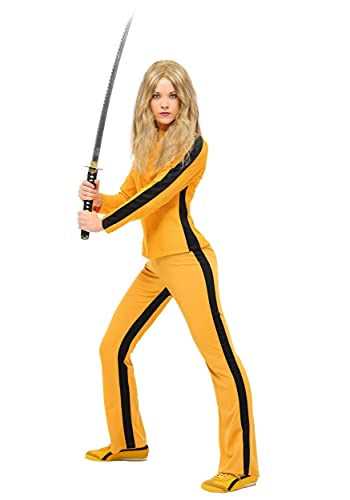Adult Kill Bill Halloween Costume, Women's Beatrix Kiddo Kung-Fu Outfit - Medium
