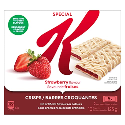 Kellogg's Special K Fruit Crisps, Strawberry Flavour 10 Crisps, 125g box
