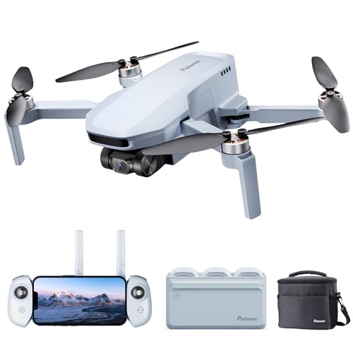 Potensic ATOM SE GPS Drone with 4K EIS Camera, Under 249g, 93 Mins Flight, 4KM FPV Transmission, Brushless Motor, Max Speed 16m/s, 60W Fast Parallel Charging Hub, Fly More Combo - Fly More Combo