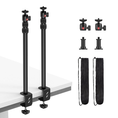SmallRig Selection 19"-39" Camera Desk Mount 2 PCS Table Stand with 1/4" Ball Head, Tabletop C Clamp for DSLR Camera, Ring Light, Live Streaming, Photo Video Shooting - 3883 (2 PCS) - 2 PCS