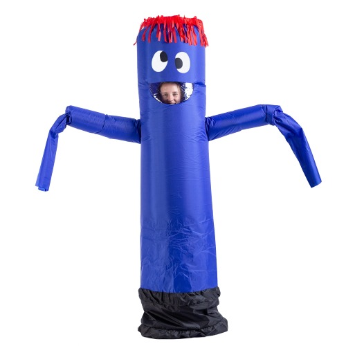 Spooktacular Creations Inflatable Costume Tube Dancer Wacky Waving Arm Flailing Halloween Costume Adult Size Blue