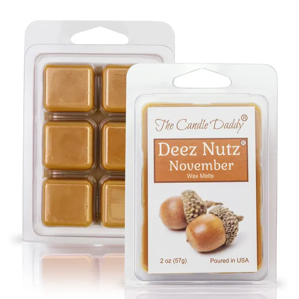 The Candle Daddy Deez Nutz November - Banana Nut Bread Scented Melt - 1 Pack - 2 Ounces - 6 Cubes Funny Poured in USA No More No Nut November
