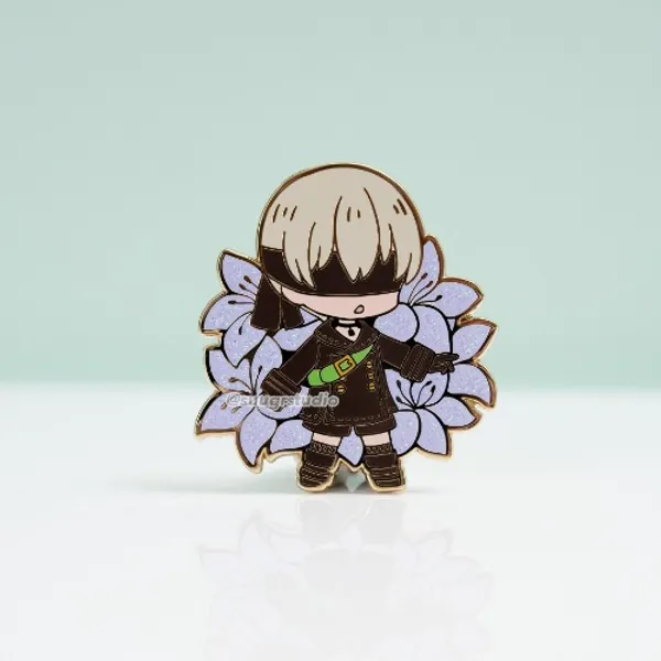 NieR: Automata 9S YoRHa Hard Enamel Pin - [B Grade] / Simple Rubber Back