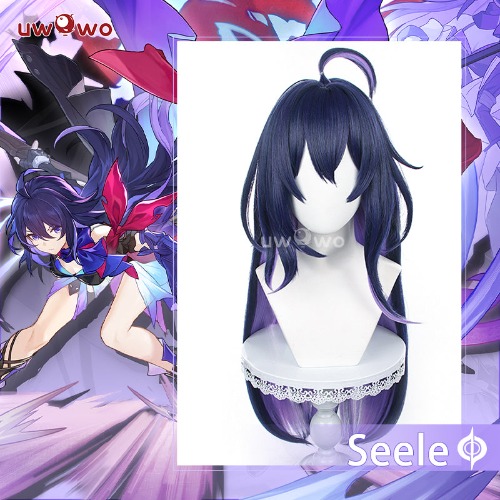 Uwowo Honkai Star Rail Seele Belobog Wildfire Butterfly HSR Cosplay Wig Long Hair