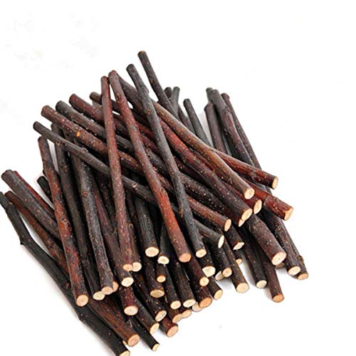 Bojafa 500g Apple Sticks Small Animals Molar Wood Treats Toys for Rabbits Chinchillas Guinea Pig Hamster Gerbil Bunny and Small Animal Chew Stick Toys - 500g
