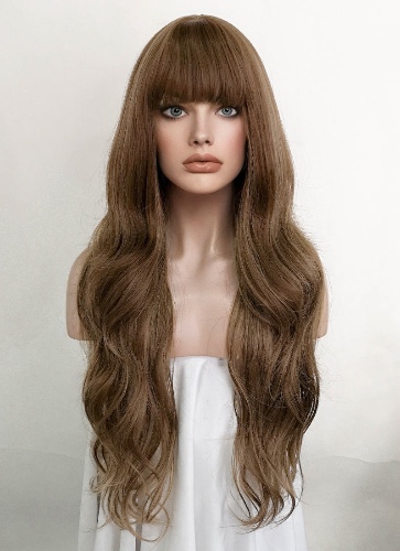 Mixed Brown Wavy Synthetic Hair Wig NS413 | Mixed Brown