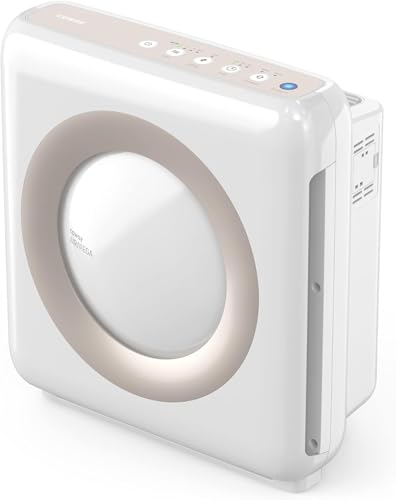 Coway Airmega AP-1512HH(W) True HEPA Purifier with Air Quality Monitoring, Auto, Timer, Filter Indicator, and Eco Mode, 16.8 x 18.3 x 9.7, White - AP-1512HH White
