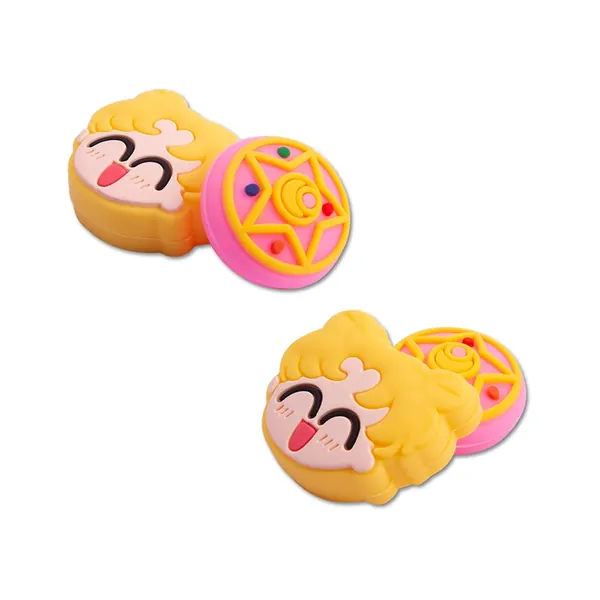 PERFECTSIGHT 4PCS Cute Thumb Grip Caps Compatible with Nintendo Switch/Switch OLED/Switch Lite Console, Soft Silicone Analog Stick Button Cover for Joy-Con Controller, Joystick Cover (Sailor Moon)