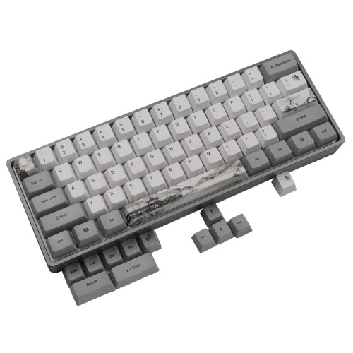 PBT 5-Sided Sublimation keycap Set OEM Highly Compatible with Cherry MX Switch Mechanical Keyboard (Jiangnan Ink) - Jiangnan ink