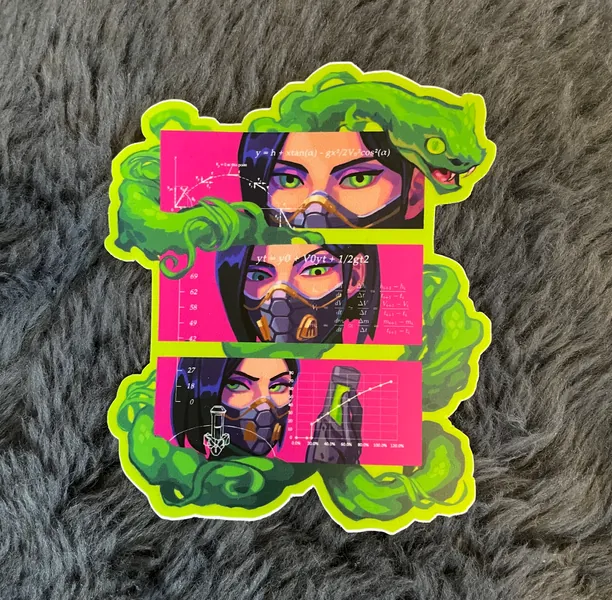 viper calculating | VALORANT meme sticker