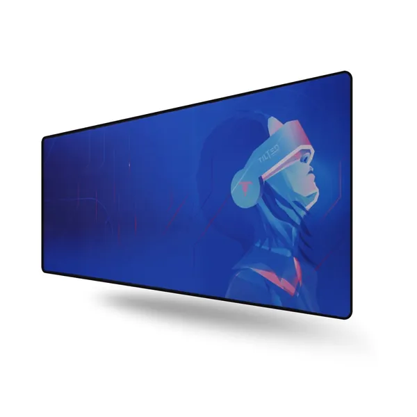 Tilted Nation Extended Gaming Mouse Pad Large - Mice and Keyboard Mat with Non-Slip Game Mousepad Base - Easy to Clean, Water Resistant Desk Pads for Mac PC Gamers (Cyberpunk Anime Style) - CyberPunk Anime Style
