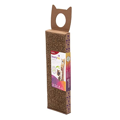 SmartyKat Scratch Up Corrugated Hanging Cat Scratcher, Catnip Infusion Technology - Brown, Single Wide - Scratch Up (Catnip Infused) - Single Pack