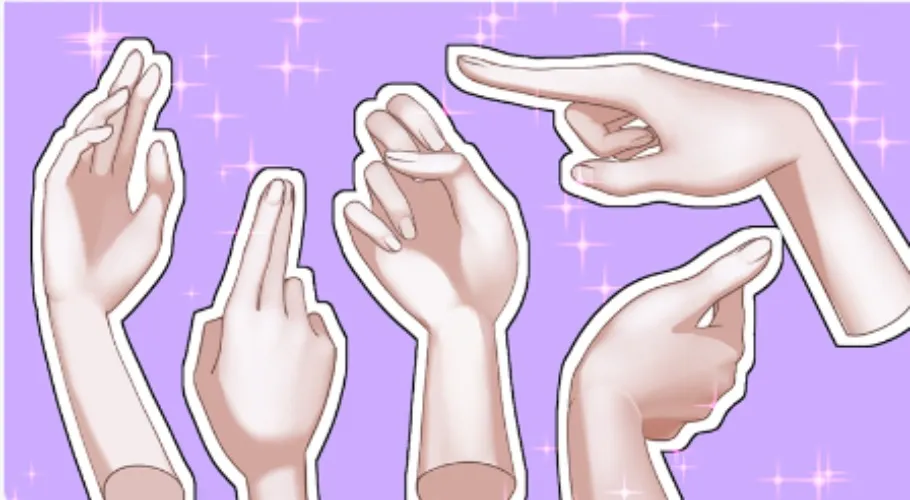 5 Vtuber Hand Assets