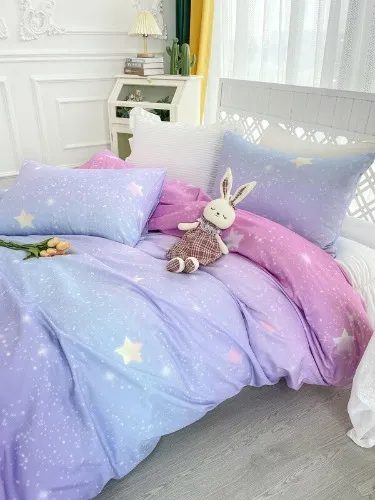 Galaxy Print Duvet Cover Set Without Filler | SHEIN UK