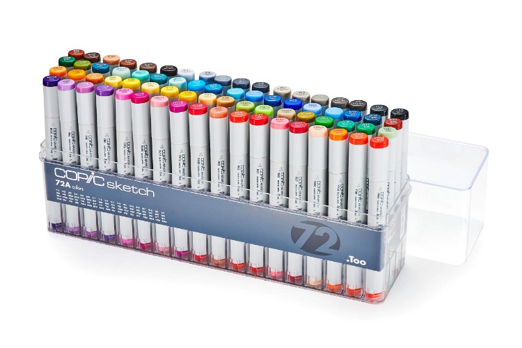 Copic, 72-Color Sketch Marker Set, Multi Count - A Copic Set A Sketch Marker (Pack of 72)