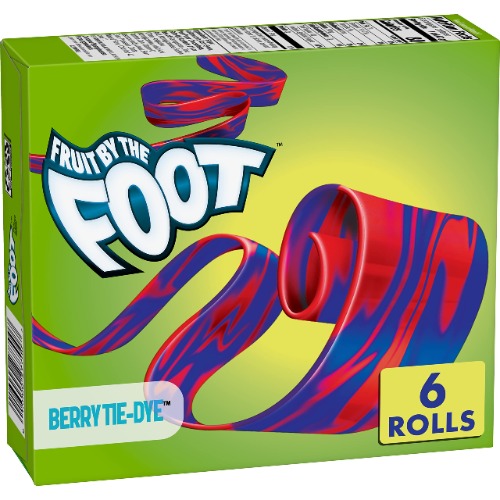 Fruit by the Foot Fruit Flavored Snacks, Berry Tie-Dye, 4.5 oz, 6 ct (Pack of 8) - Berry Tie-Dye 1 Count (Pack of 8)