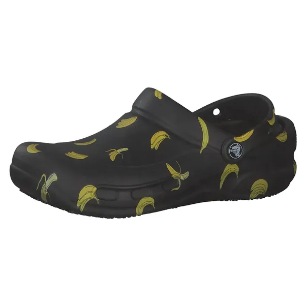 Crocs Unisex-Adult Bistro Clog | Slip Resistant Work Shoes - 6 Women/4 Men Black/Yellow Banana