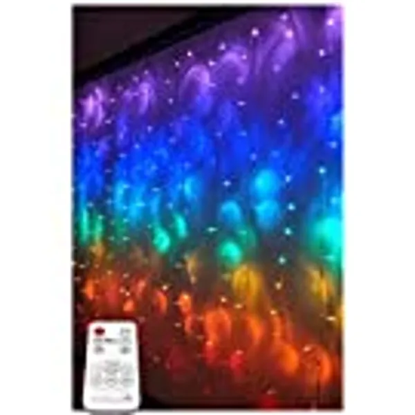 Something Unicorn - Rainbow LED String Curtain Lights with Remote for Teen Room, Girls Room, College Dorm, Nursery and Kids Room Décor (Premium Version)