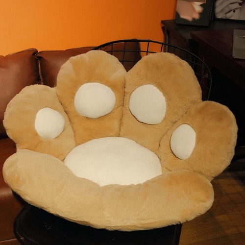 Cozy 1pc/ 2 Sizes Soft Paw Pillow Cushion for Chair - brown / 80cm