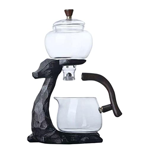 Homyl Glass Automatic Set Drip Pot Infuser Tea Drip Pot Tea Making Oolong Tea Maker Automatic Tea Set for Home