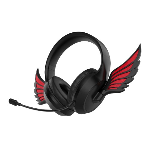 Winged LED Wireless Headphones - Black