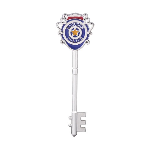 Game Residents Evils 3 Key Keychain Raccoon City Police Station Jill Valentine S.T.A.R.S. Key Pendant Cosplay Jewelry