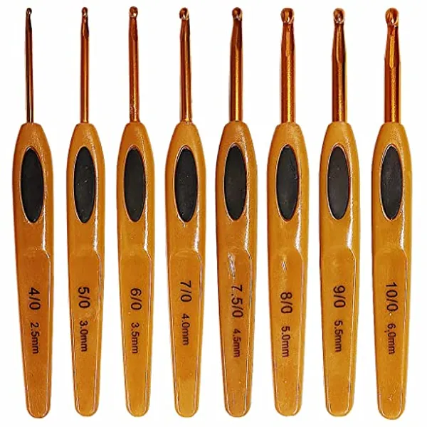 Crochet Hooks Set,Ergonomic Crochet Hooks with Number Marks for Grandmothers,Moms,Children,Beginners
