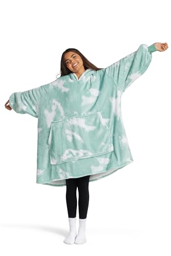 The Oodie Blanket Hoodie | Premium Wearable Blanket Adult| Cozy Hoodie Blanket | Hoodie Blankets, Oversized Hoodie Blanket for Women & Men | Oodie Sherpa Blanket Hoodie - Green Tie Dye Oodie