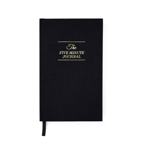 The Five Minute Journal, Original Daily Gratitude Journal, Reflection & Manifestation Journal for Mindfulness, Undated Daily Journal with Gold Foiling, Plastic-Free, Bold Black - Intelligent Change - Bold Black