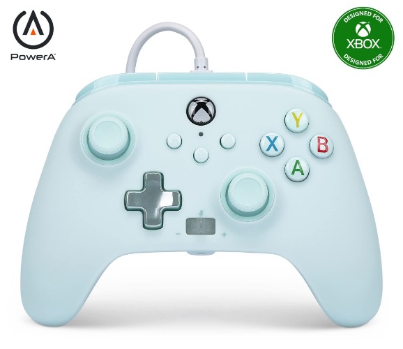 PowerA Enhanced Wired Controller for Xbox Series X|S - Cotton Candy Blue, gamepad, wired video game controller, gaming controller, Xbox Series X|S - Cotton Candy Blue Controller