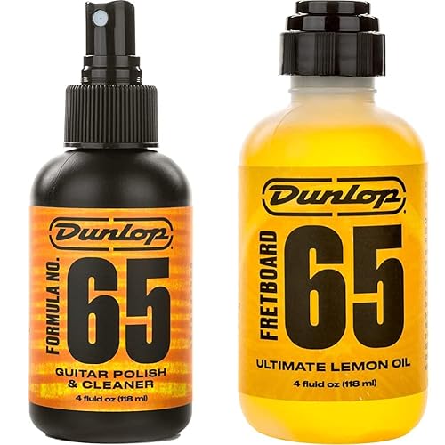 Dunlop Ultimate Lemon Oil, 4 oz. & Dunlop 654 Formula 65 Guitar Polish & Cleaner 4oz. - Oil