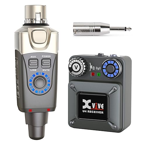 Xvive U4 Wireless in-Ear Monitor System Professional IEM System Transmitter and Beltpack Receiver for Studio, Band Rehearsal,Live Performance (U4) - Xvive u4 IEM system