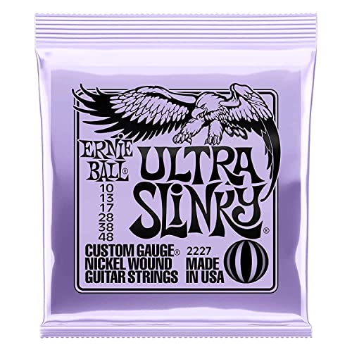 Ernie Ball Ultra Slinky Nickelwound Electric Guitar Strings 10-48 Gauge - Ultra (10-48) - Single Pack - Strings