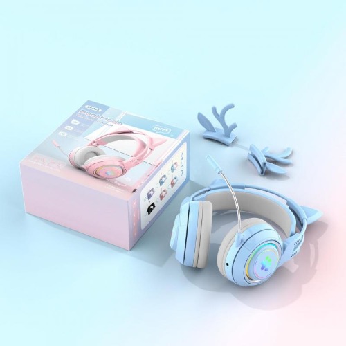 Interchangeable Deer Antler & Neko Headset - Blue