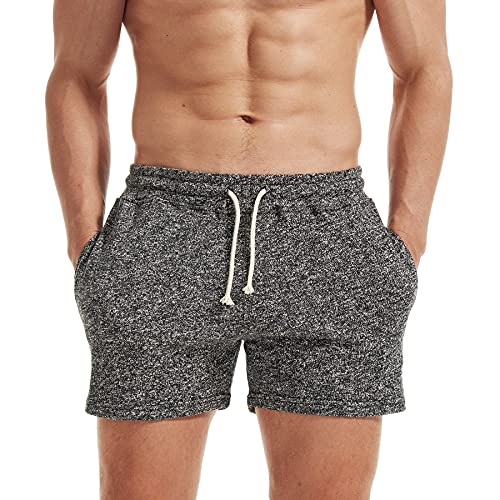 AIMPACT Mens Athletic Sweat Shorts 5.5" Elastic Waist Casual Pajama Short with Pocket Jogger Workout Shorts for Men - Small - Darkgray