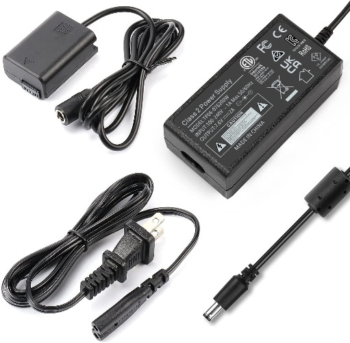 F1TP AC-PW20 AC Power Adapter NP-FW50 Dummy Battery Kit for Sony Alpha A5100 A6000 A6100 A6300 A6400 A6500 ZV-E10 A7 A7R A7S A7II A7RII A7SII RX10 II III IV NEX5 NEX7 Cameras.