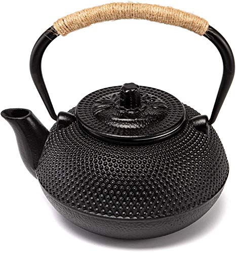 suyika Japanese Tetsubin Cast Iron Teapot Tea Kettle pot with Stainless Steel Infuser for Stovetop Safe Coated with Enameled Interior 22 oz/650 ml - 30 oz / 900 ml