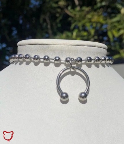Silver Beads Choker - Sleek Elegance