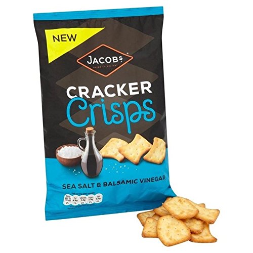 Jacob's Cracker Crisps Sea Salt & Balsamic Vinegar 150g - Pack of 6