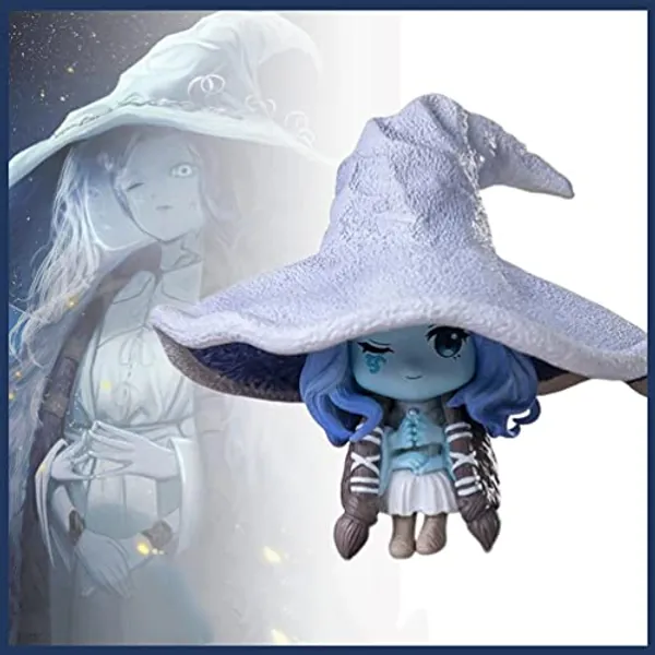 ROTEMADEGG Spiel Figur, Spiel-Charaktere Elden Ring Ranni Statue PVC, Sammlungsmodell FüR Anime-Spielliebhabe,Q-Version7cm