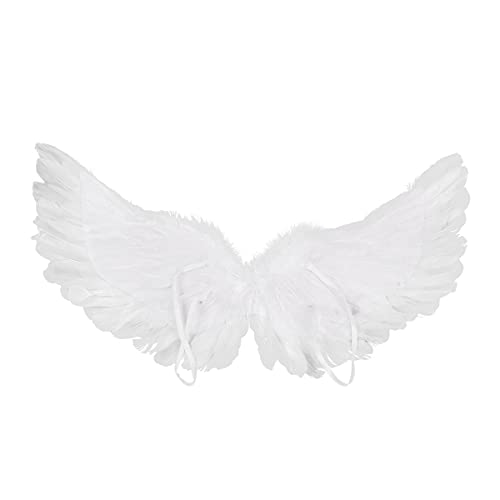YiZYiF Angel Wing Real Feather Fairy Wing Christmas Masquerade Carnival Cosplay Costume - Type B - Medium