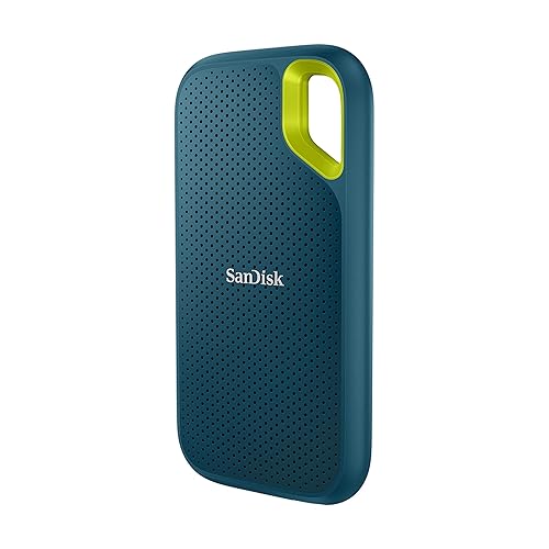 SanDisk 4TB Extreme Portable SSD - Up to 1050MB/s, USB-C, USB 3.2 Gen 2, IP65 Water and dust Resistance, Updated Firmware, Monterey - External Solid State Drive - SDSSDE61-4T00-G25M - Monterey - 4TB
