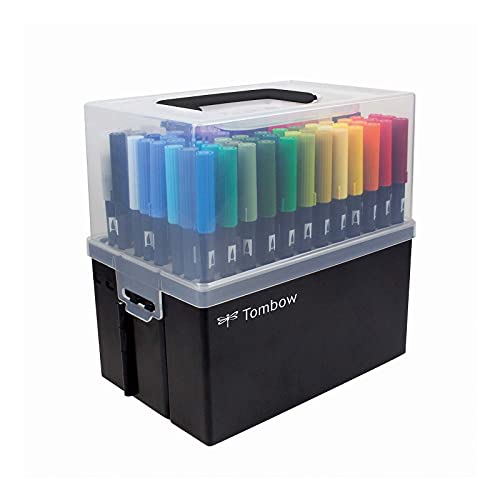 Tombow ABT-108C ABT Dual Brush Pen Stiftebox mit 107 Farben + Blender Pen, mehrfarbig - Single