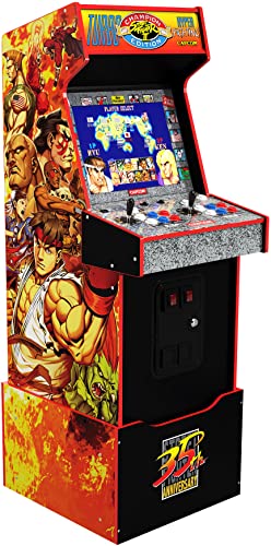 ARCADE1UP Capcom Legacy Arcade Game Street Fighter II Champion Turbo Hyper Fighting Editon, Red, Large - Street Fighter II