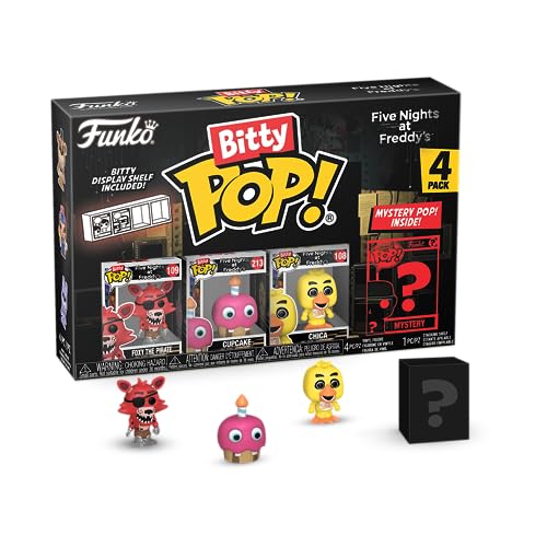 Funko Bitty POP! Five Nights At Freddy's (FNAF) and A Surprise Mystery Mini Figure - 0.9 Inch (2.2 Cm) Collectable - Stackable Display Shelf Included - Gift Idea - Party Bags Stocking - One Size