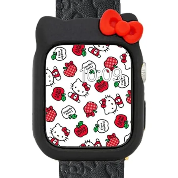 Sonix x Sanrio Apple Watch Cover | Bumper Case for Apple Watch | Protective Silicone Cover | Fits 38mm/40mm/41mm | Hello Kitty - Black