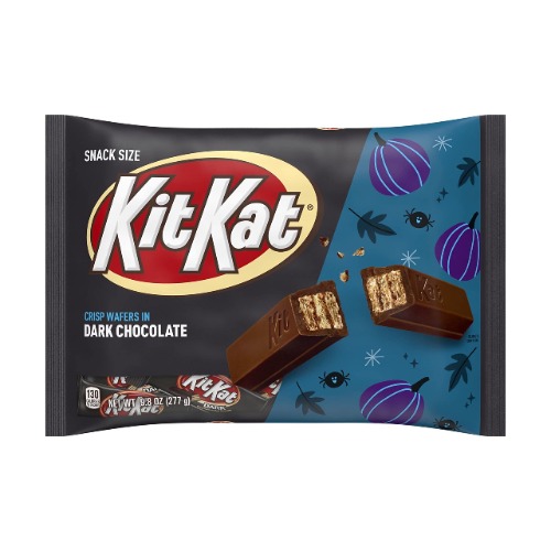 KIT KAT Dark Chocolate Snack Size Wafer Candy Bars, Halloween, 9.8 oz Bag - 
